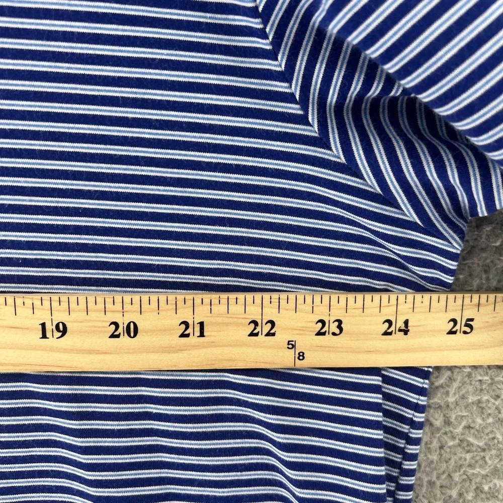 Polo Ralph Lauren Golf Shirt Men XL Blue Striped Performance Polo LAKE NONA